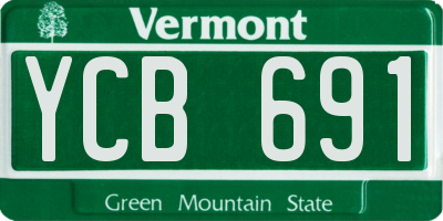 VT license plate YCB691
