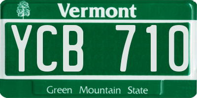 VT license plate YCB710