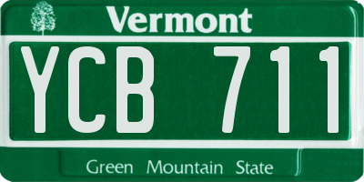 VT license plate YCB711