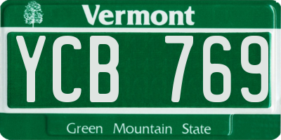 VT license plate YCB769