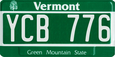 VT license plate YCB776