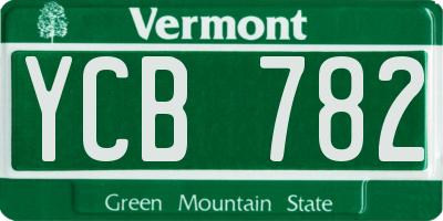 VT license plate YCB782