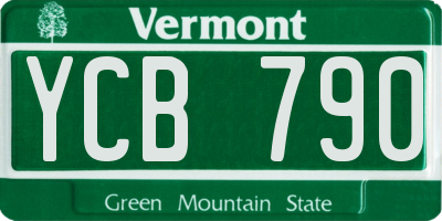 VT license plate YCB790
