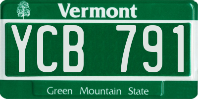 VT license plate YCB791