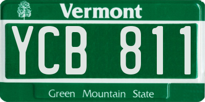 VT license plate YCB811