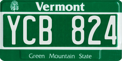 VT license plate YCB824