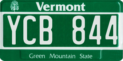 VT license plate YCB844