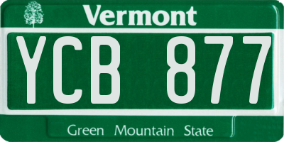 VT license plate YCB877