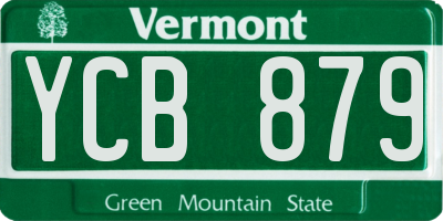 VT license plate YCB879