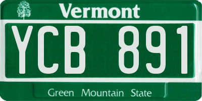VT license plate YCB891