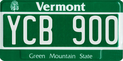 VT license plate YCB900