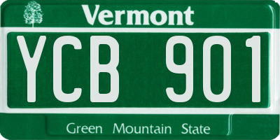 VT license plate YCB901