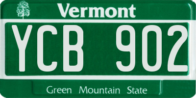 VT license plate YCB902