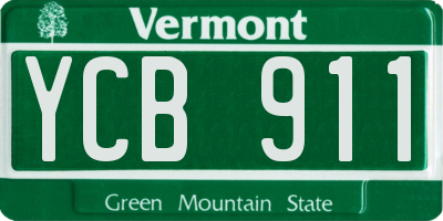 VT license plate YCB911