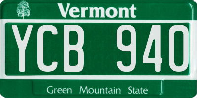VT license plate YCB940