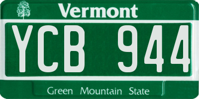 VT license plate YCB944