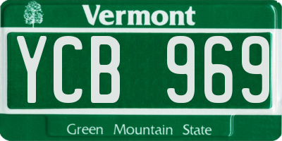 VT license plate YCB969