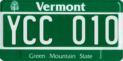 VT license plate YCC010