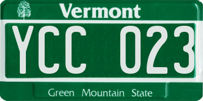 VT license plate YCC023