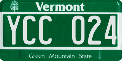 VT license plate YCC024