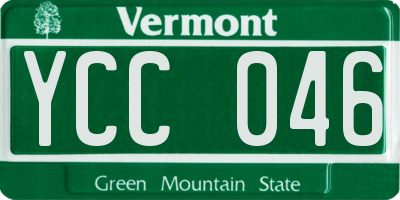 VT license plate YCC046