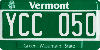 VT license plate YCC050