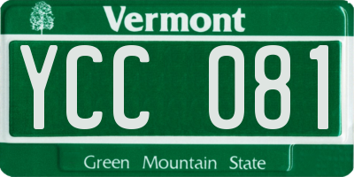VT license plate YCC081