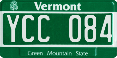 VT license plate YCC084