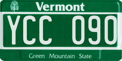 VT license plate YCC090