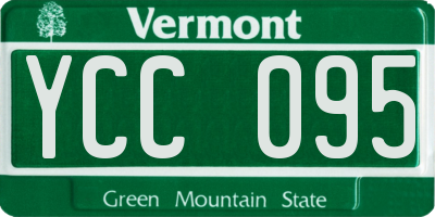 VT license plate YCC095