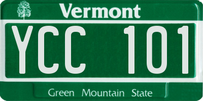 VT license plate YCC101