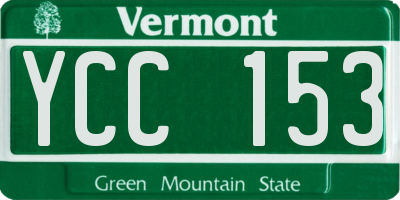 VT license plate YCC153