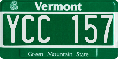 VT license plate YCC157