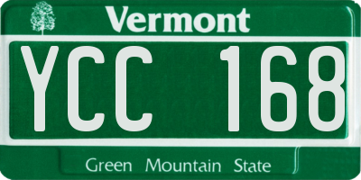 VT license plate YCC168