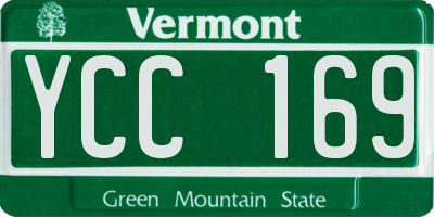 VT license plate YCC169
