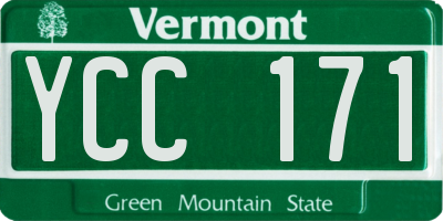 VT license plate YCC171