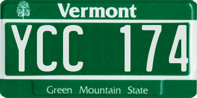 VT license plate YCC174
