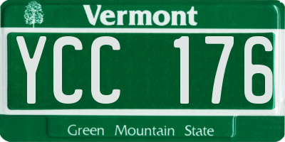 VT license plate YCC176