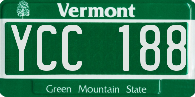 VT license plate YCC188