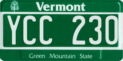 VT license plate YCC230