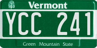 VT license plate YCC241