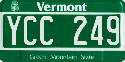 VT license plate YCC249