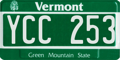 VT license plate YCC253
