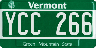 VT license plate YCC266