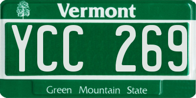 VT license plate YCC269