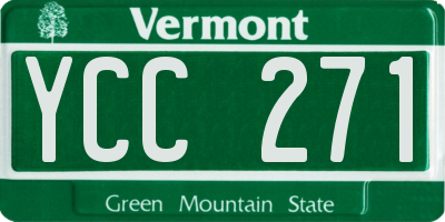 VT license plate YCC271