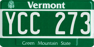VT license plate YCC273