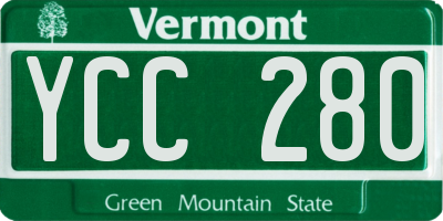 VT license plate YCC280