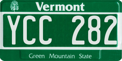 VT license plate YCC282