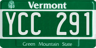 VT license plate YCC291